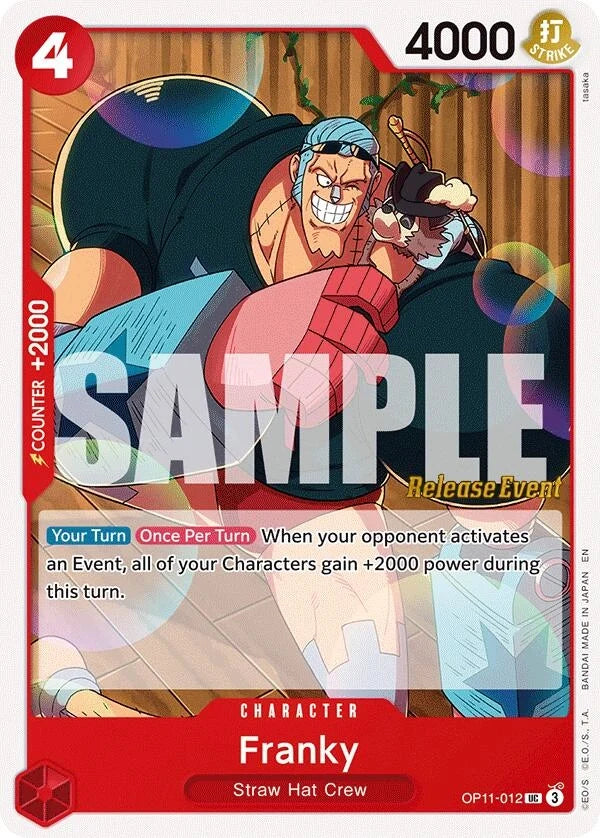 Franky (OP11-012) (A Fist of Divine Speed Release Event Cards) (OP11 RE)