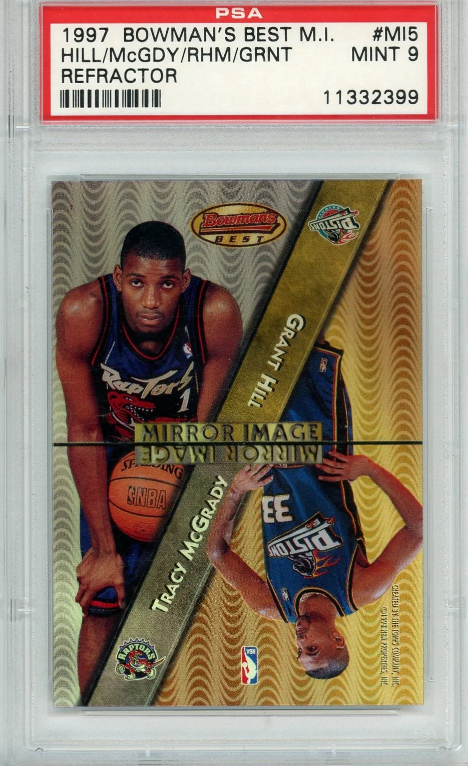 Mcgrady/Hill/Garnett/Abdur-Rahim 1997 Bowman's Best Mirror Image ref. PSA 9