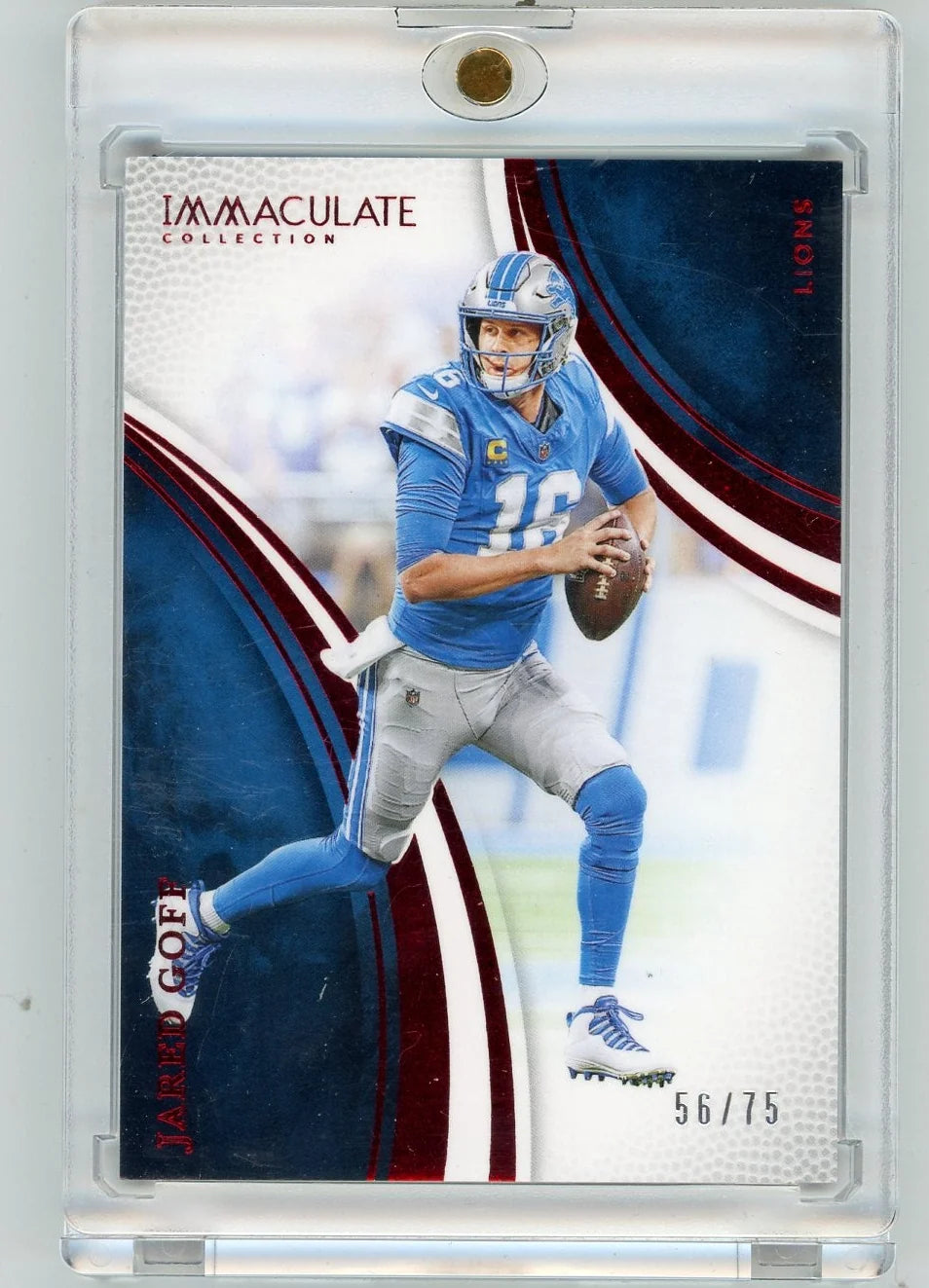 Jared Goff 2025 Panini Immaculate Collection Red #'d 56/75