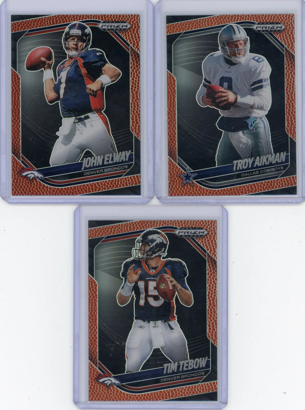 2025 Panini Prizm Black Football Prizm #'d /225 Veteran 3-card Lot