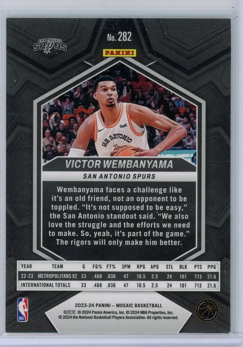 Victor Wembanyama 2023-24 Panini Mosaic RC City Edition