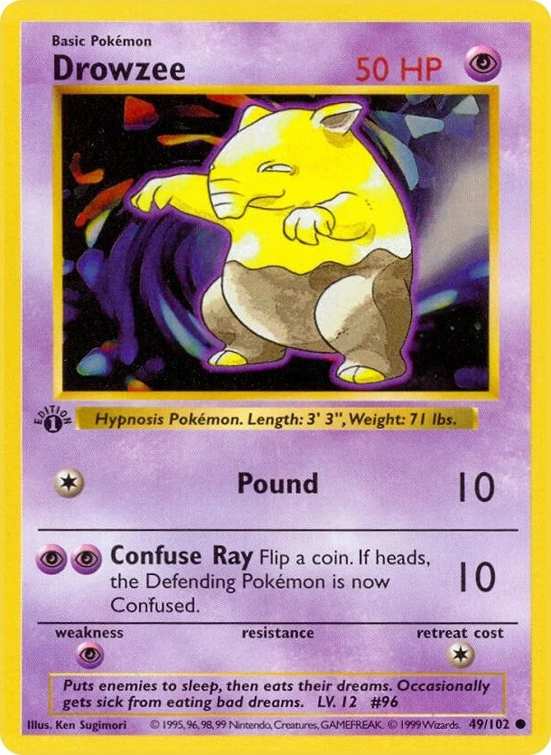 Drowzee (049/102) (Base Set (Shadowless)) (BSS)
