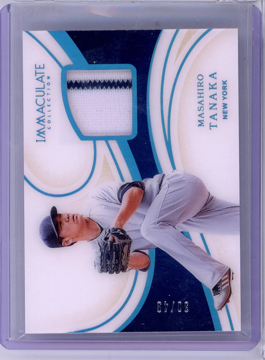Masahiro Tanaka 2020 Panini Immaculate Collection Relic #'d 30/49