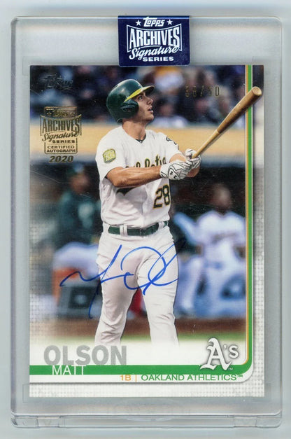 Matt Olson 2020 Topps Archives Signatures auto #'d 38/50