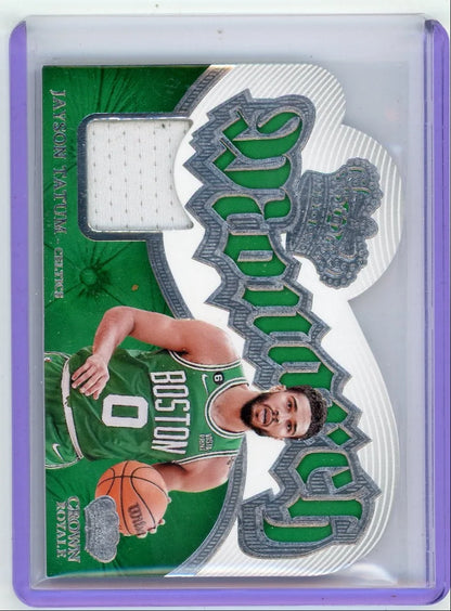 Jayson Tatum 2023-24 Panini Crown Royale Monarch Die-Cut Relic
