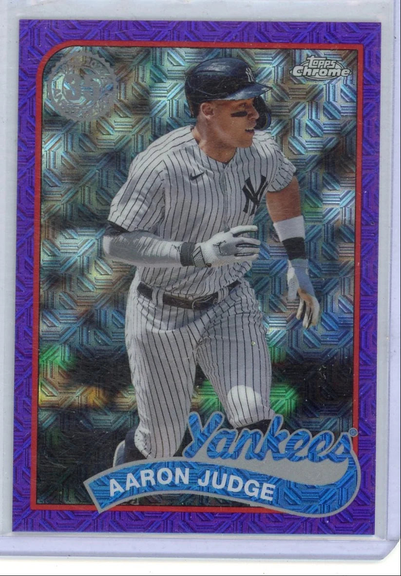 Aaron Judge 2024 Topps Chrome Silver Pack purple #'d 72/75