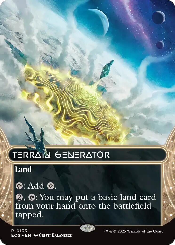 Terrain Generator (0133) (Borderless) (Galaxy Foil) (133) (Edge of Eternities: Stellar Sights)