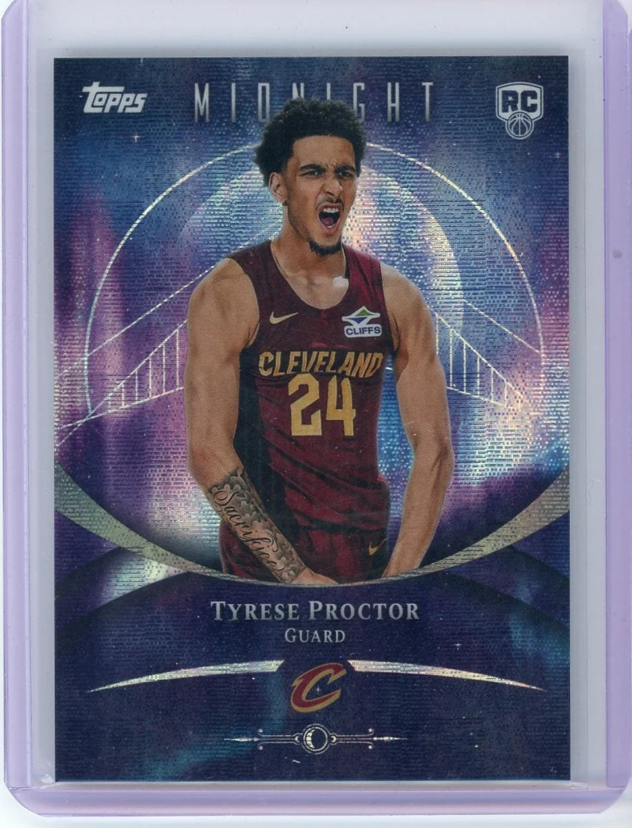 Tyrese Proctor 2025 Topps Midnight Moon Beam Rookie Card