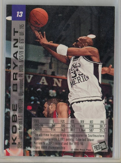 Kobe Bryant 1996 Press Pass Draft Pick #13