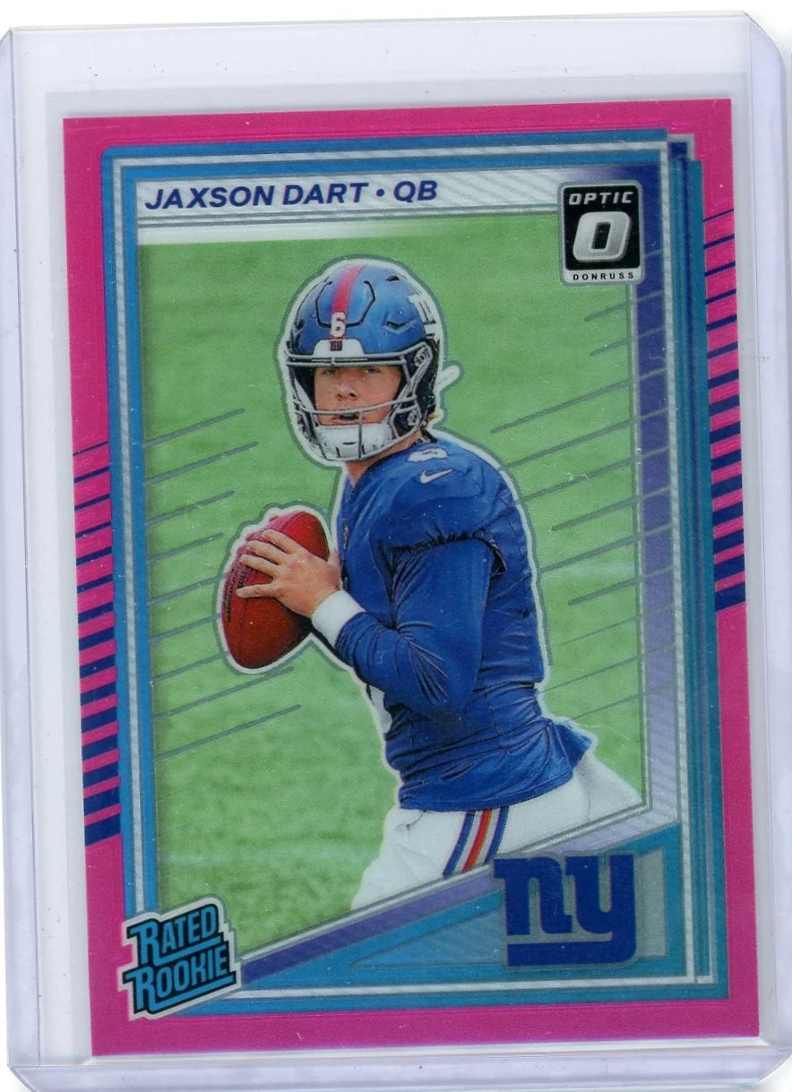 Jaxson Dart 2025 Optic Football Pink Rated Rookie