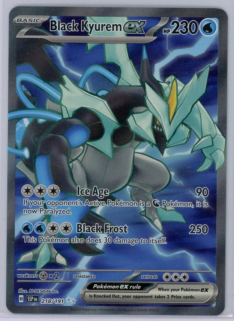 Black Kyurem ex Pokémon Surging Sparks Ultra Rare #218/191