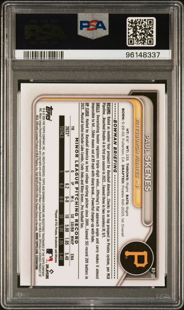 Paul Skenes 2024 Bowman Mega Box Chrome Prospects PSA 10