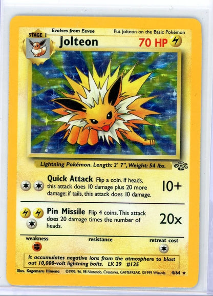 Jolteon 1999 Pokemon Jungle holo #4/64