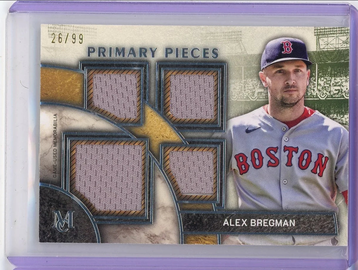 Alex Bregman 2025 Topps Museum Primary Pieces Quad Relic Card #'d 26/99