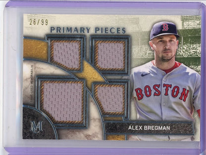 Alex Bregman 2025 Topps Museum Primary Pieces Quad Relic Card #'d 26/99