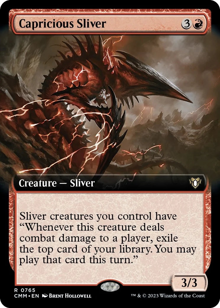 Capricious Sliver (Extended Art) (765) (Commander Masters)