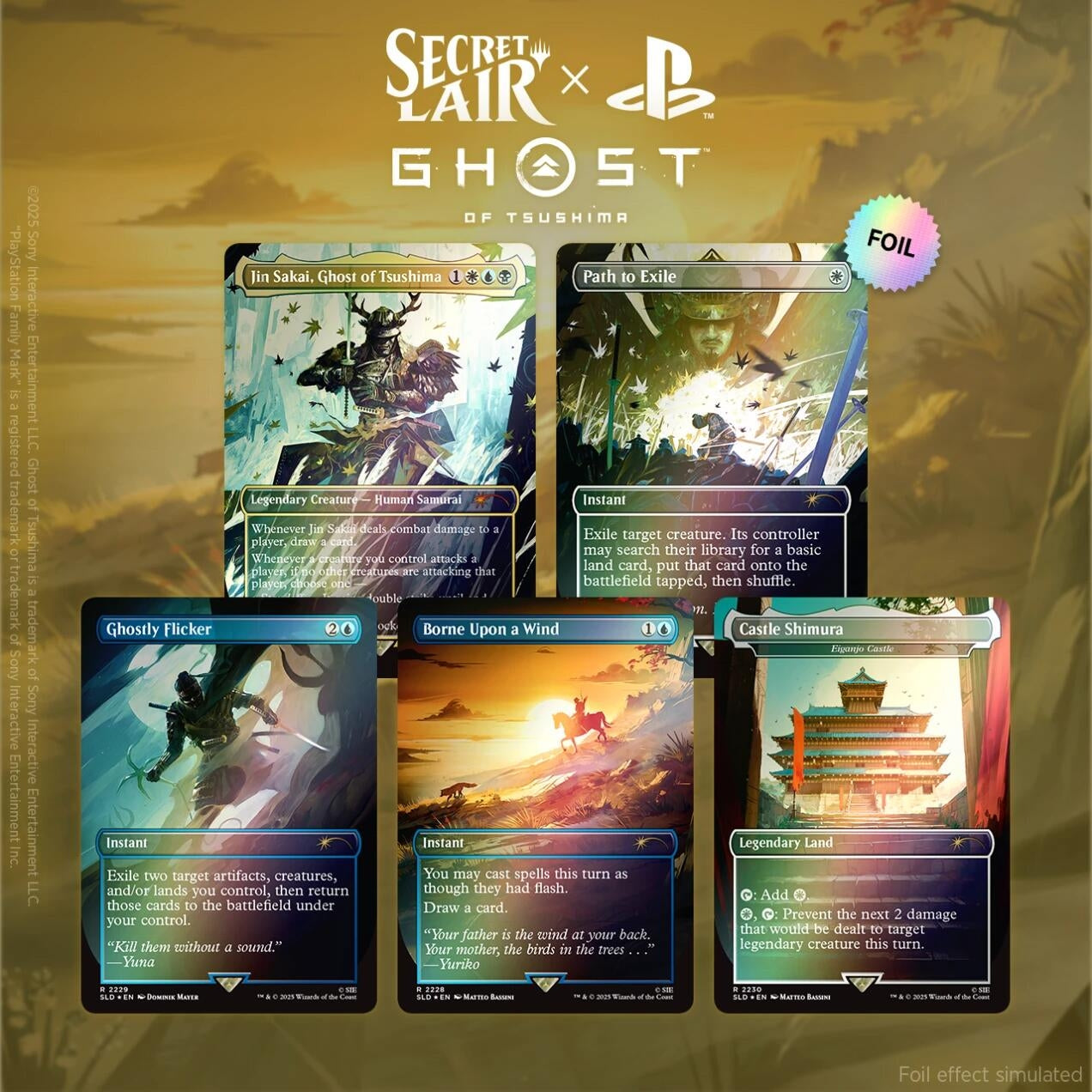 Secret Lair x Ghost of Tsushima - Rainbow Foil Edition