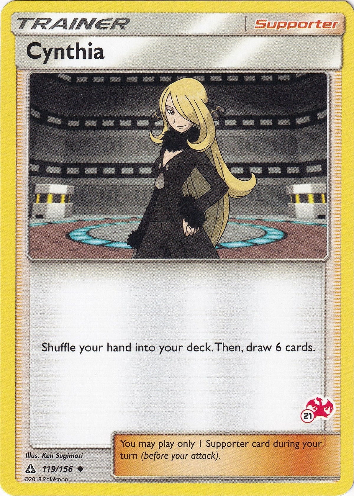 Cynthia - 119/156 (#21 Charizard Stamped) (119/156) (Battle Academy) (BTA)