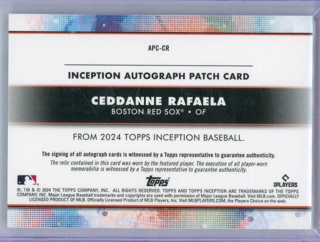 Ceddanne Rafaela 2024 Topps Inception RPA #'d 008/200