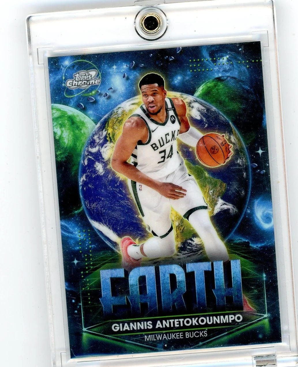 Giannis Antetokounmpo 2025 Topps Cosmic Chrome Planetary Pursuit Earth