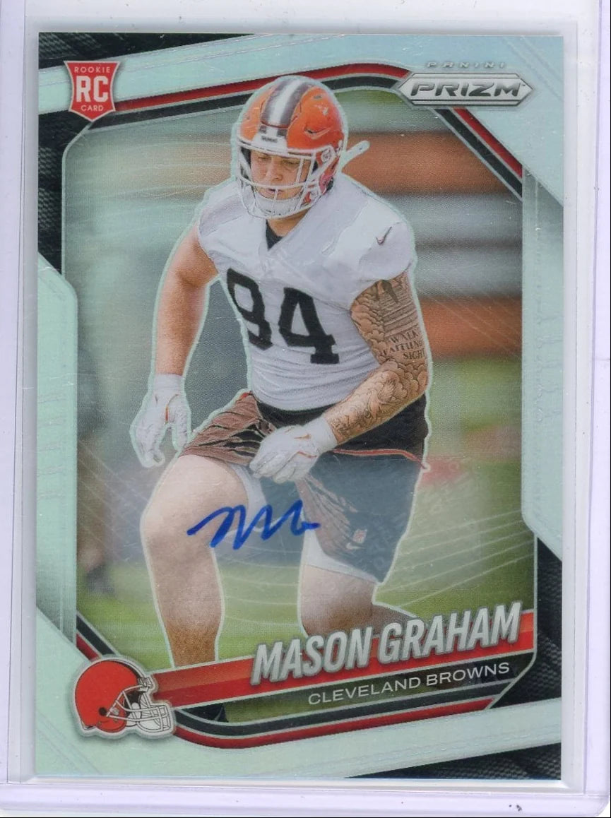 Mason Graham 2025 Panini Prizm Autograph Silver Prizm RC