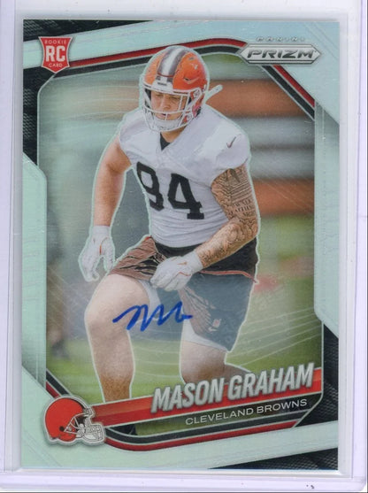 Mason Graham 2025 Panini Prizm Autograph Silver Prizm RC