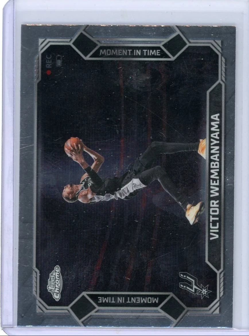 Victor Wembanyama 2025-26 Topps Chrome Update Moment in Time