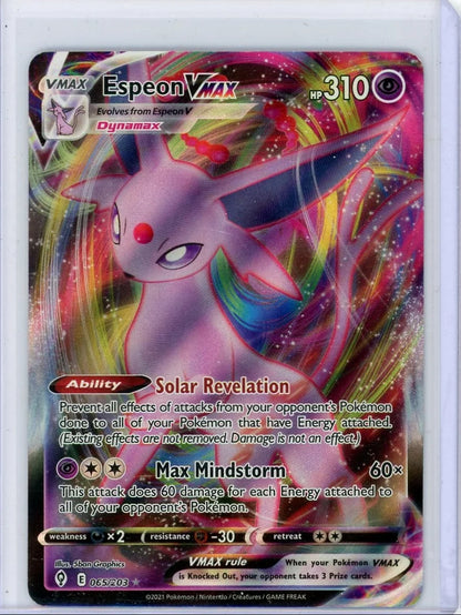 Espeon VMAX 2021 Pokemon Evolving Skies #065/203