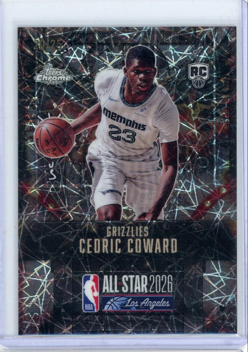 Cedric Coward 2025-26 Topps Chrome Cactus Jack ASG laser ref. rc #'d 20/25