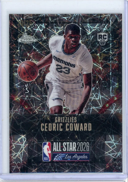 Cedric Coward 2025-26 Topps Chrome Cactus Jack ASG laser ref. rc #'d 20/25