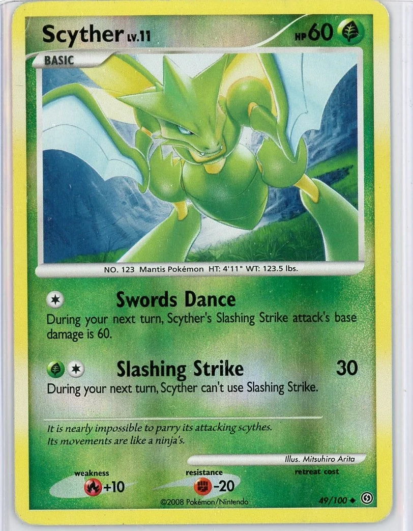 Scyther Pokémon Stormfront Reverse Holo #49/100