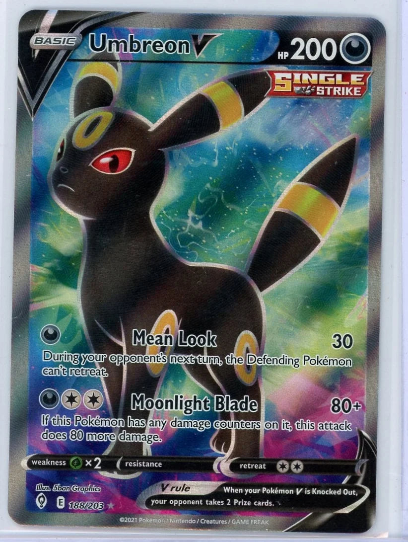 Umbreon V Pokémon Evolving Skies Ultra Rare #188/203