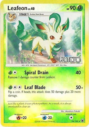 Leafeon - 24/100 [Platinum] (024/100) (Burger King Promos) (BKP)