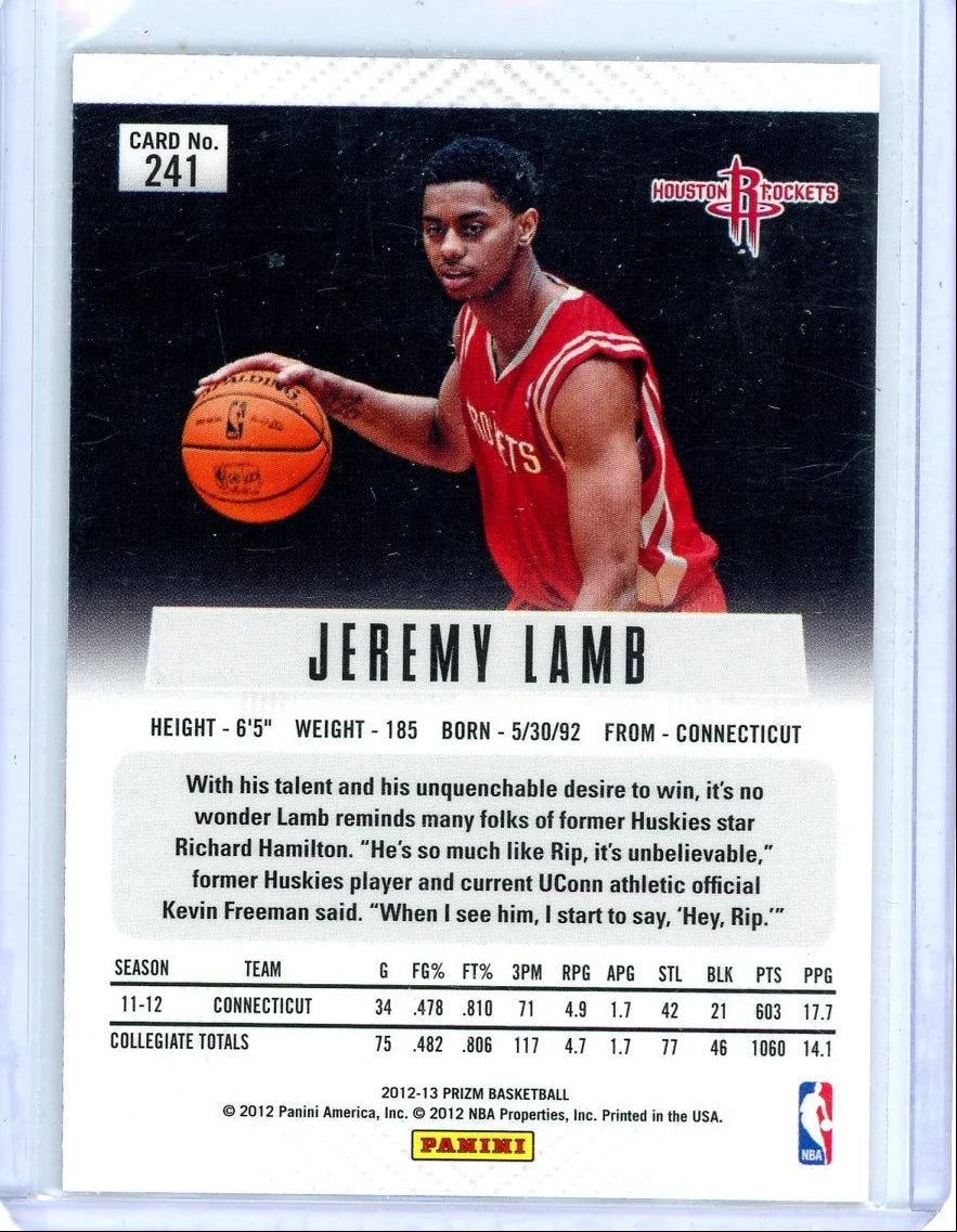 Jeremy Lamb 2012-13 Panini Prizm Silver Prizm