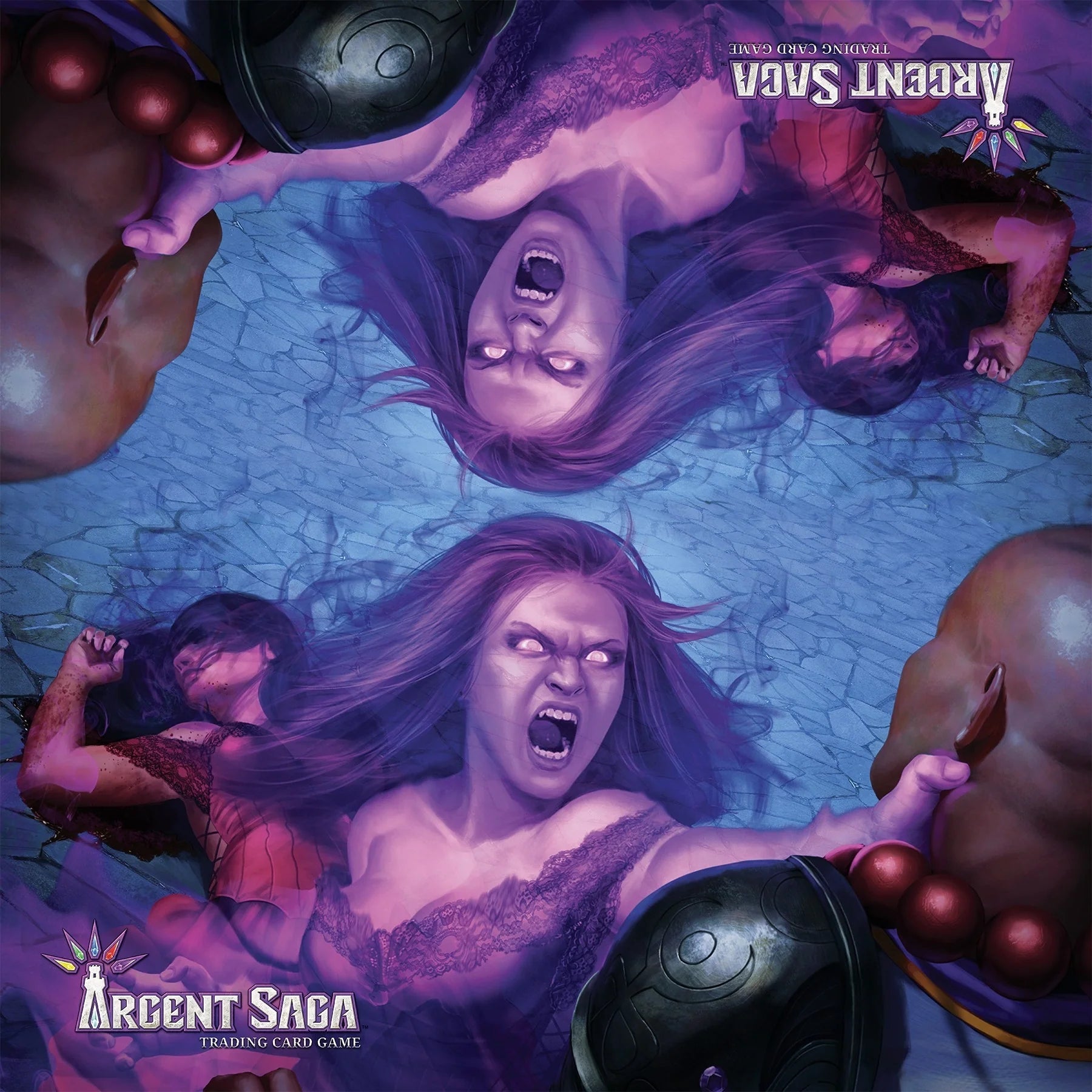 Argent Saga TCG Cloth 2-Player Playmat - Omega Magic Yami