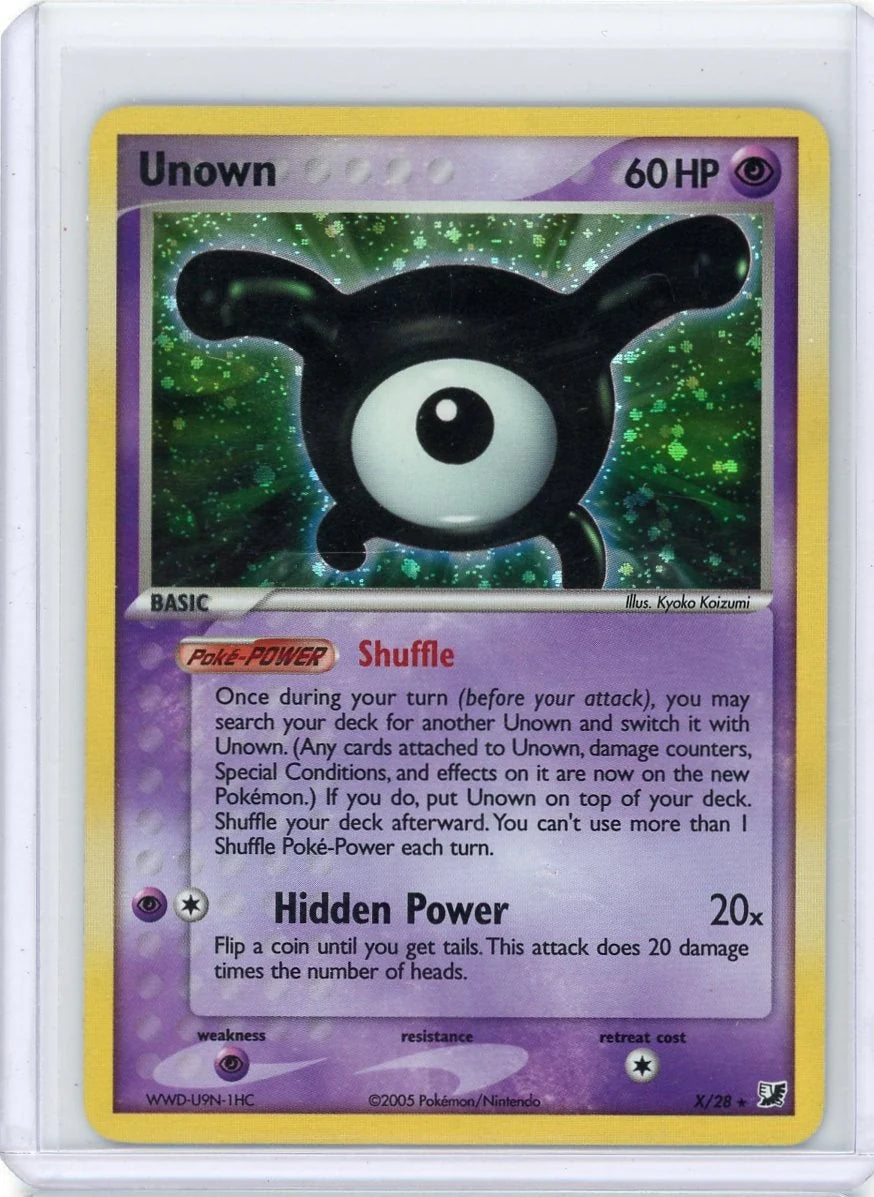 Unown (x) Pokémon Unseen Forces Holo #X/28