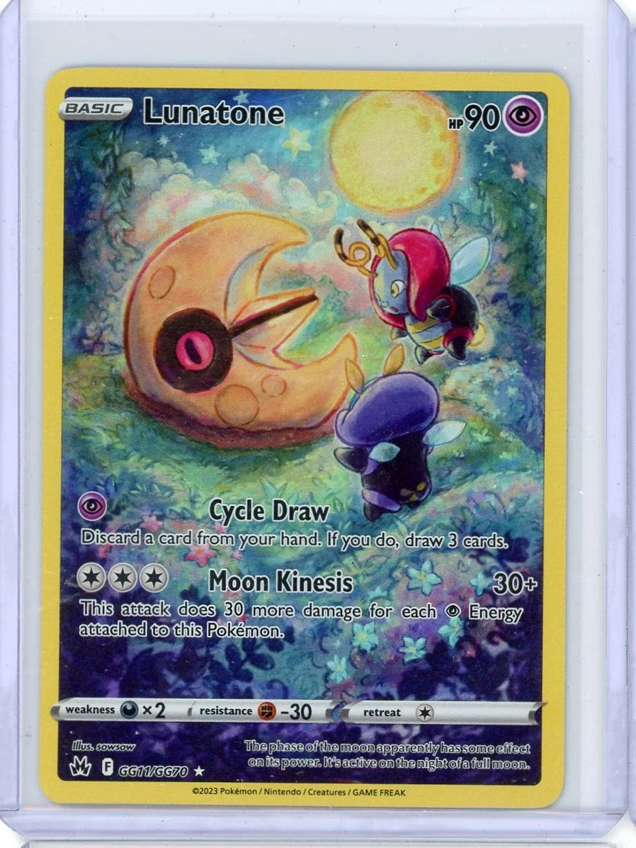 Lunatone 2023 Pokemon Crown Zenith Galarian Gallery #GG11/GG70