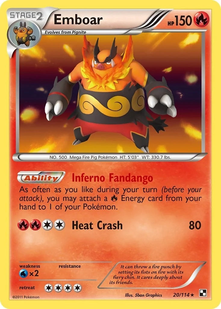 Emboar (20) (20/114) (Black and White) (BLW)
