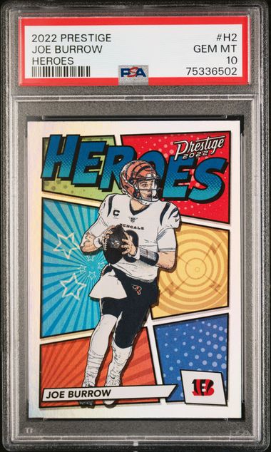 Joe Burrow 2022 Panini Prestige Heroes PSA 10