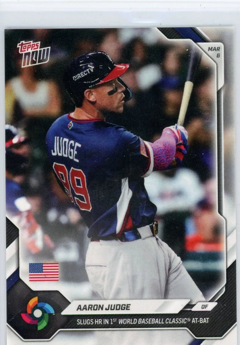 Aaron Judge 2026 Topps NOW 'Slugs HR in 1st WBC At-Bat' WB8