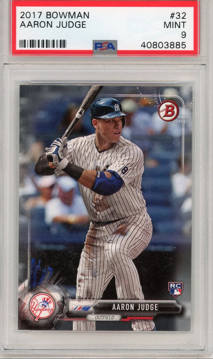 Aaron Judge 2017 Bowman rookie card PSA 9