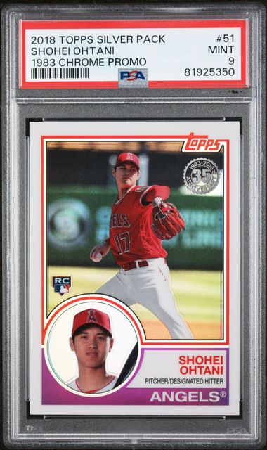 Shohei Ohtani 2018 Topps Silver Pack 1983 Chrome Promo RC #51 PSA 9