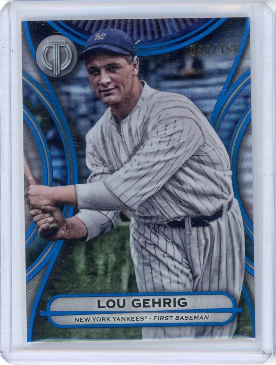 Lou Gehrig 2025 Topps Tribute Blue #'d 060/150