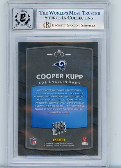 Cooper Kupp 2017 Panini Donruss Optic Rated Rookie Auto BGS Authentic AUTO 10