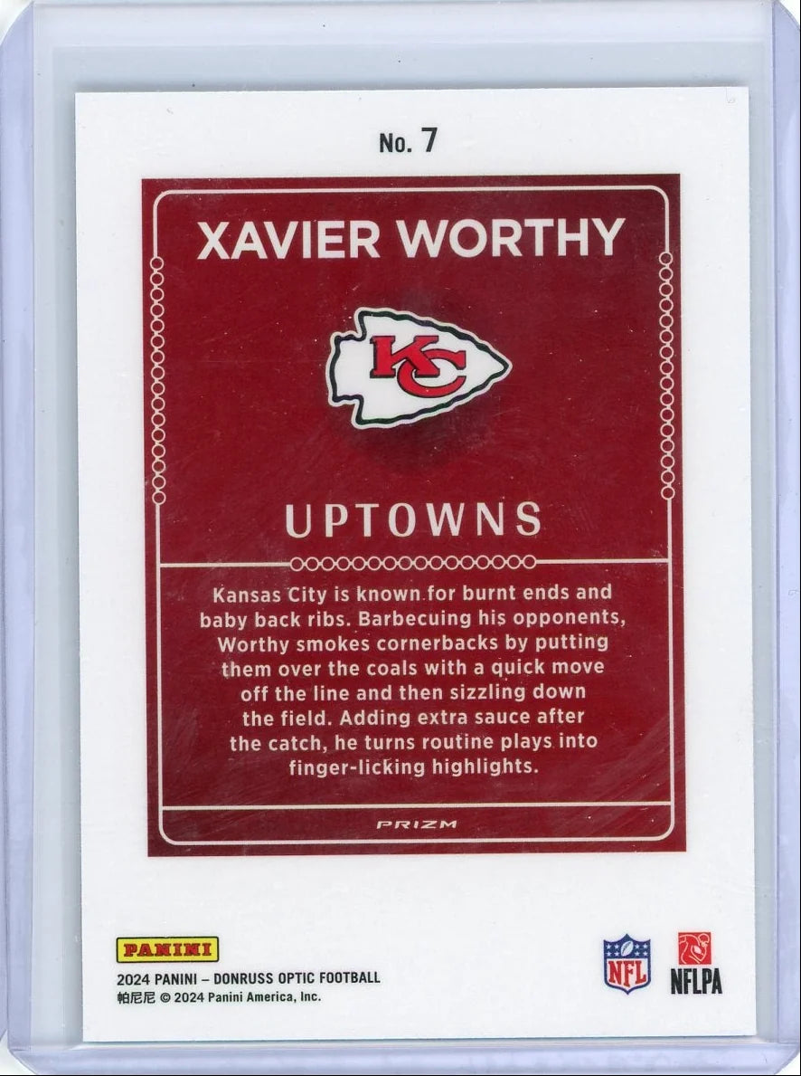 Xavier Worthy 2024 Panini Donruss Optic Uptowns Rookie SSP