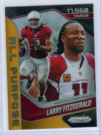 Larry Fitzgerald 2025 Panini Prizm All Purpose gold prizm #'d 08/10