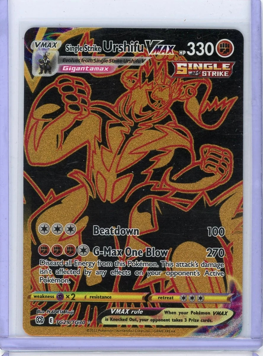 Single Strike Urshifu VMAX 2022 Pokemon rare holo TG29/TG30