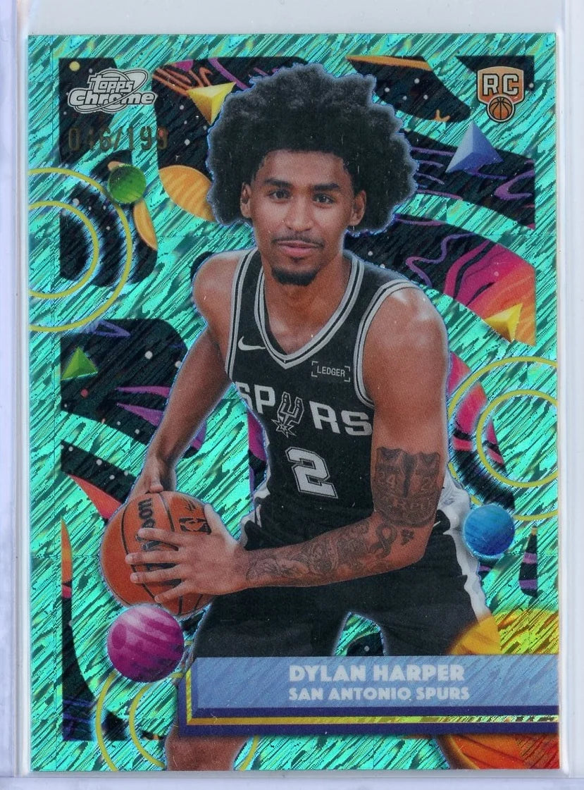 Dylan Harper 2025 Topps Cosmic Chrome Aqua Equinox #'d 046/199