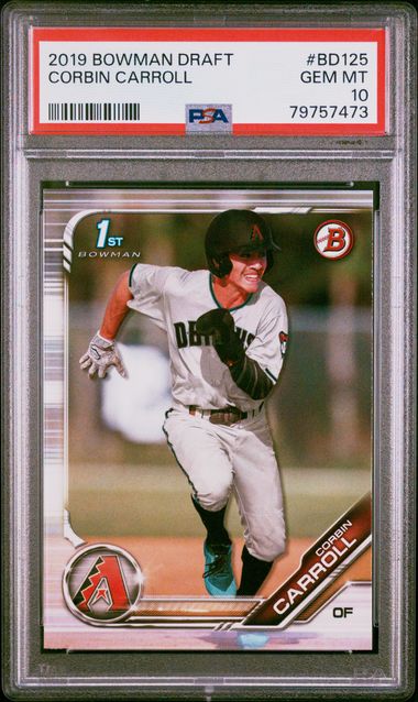 Corbin Carroll 2019 Bowman Draft 1st Bowman PSA 10