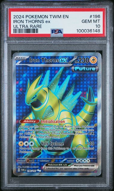 Iron Thorns ex Pokémon Twilight Masquerade Ultra Rare #196/167 PSA 10